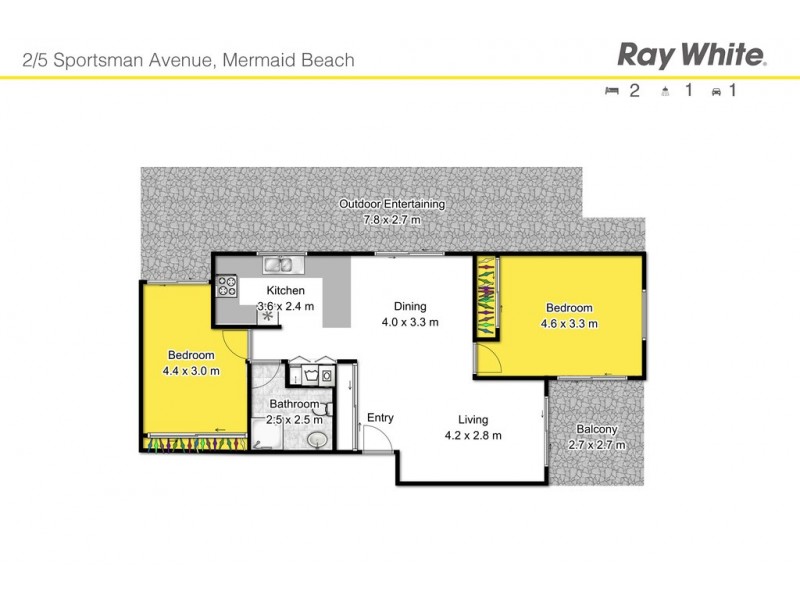 2/5 Sportsman Avenue, Mermaid Beach QLD 4218 Floorplan