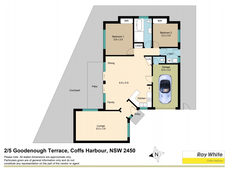 2/5 Goodenough Terrace, Coffs Harbour NSW 2450 Floorplan