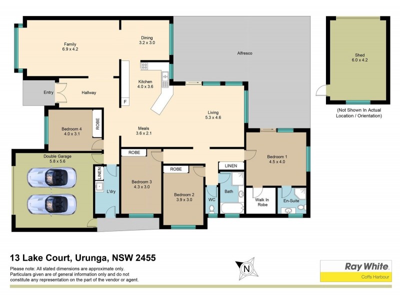 13 Lake Court, Urunga NSW 2455 Floorplan