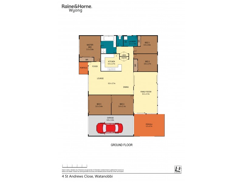 4 St Andrews Close, Watanobbi NSW 2259 Floorplan