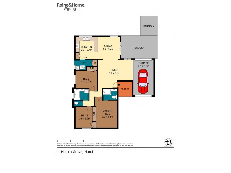 11 Monica Grove, Mardi NSW 2259 Floorplan