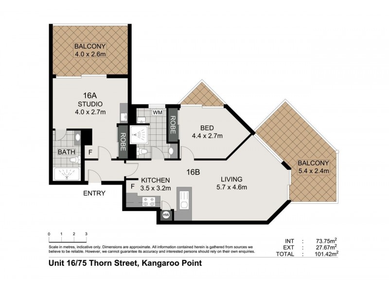 16/75 Thorn Street, Kangaroo Point QLD 4169