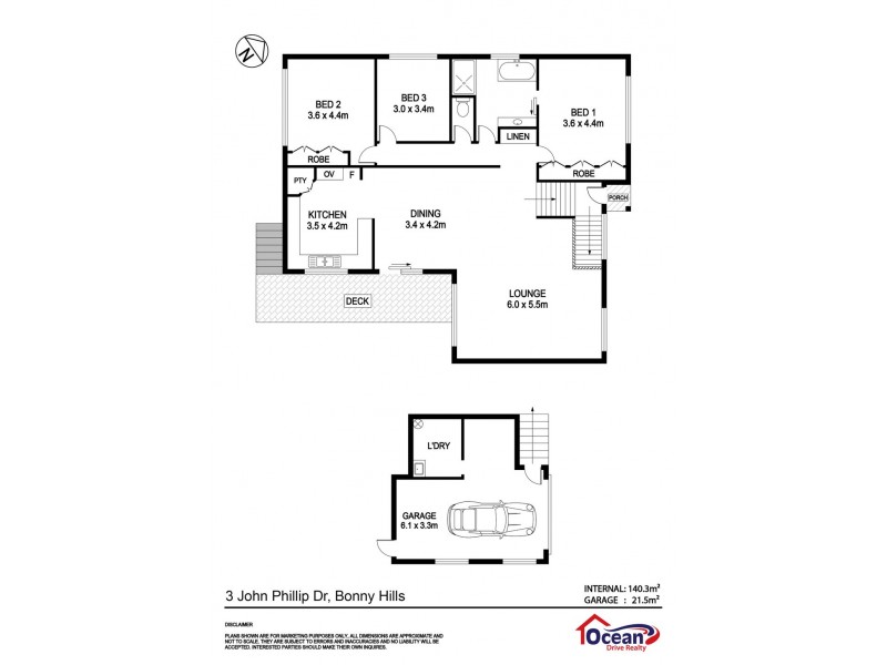3 John Phillip Drive, Bonny Hills NSW 2445 Floorplan