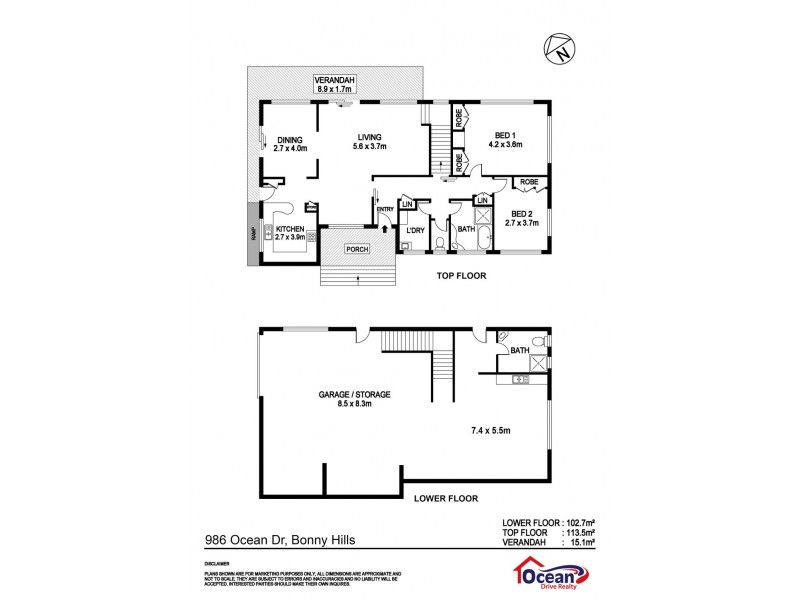 986 Ocean Drive, Bonny Hills NSW 2445 Floorplan