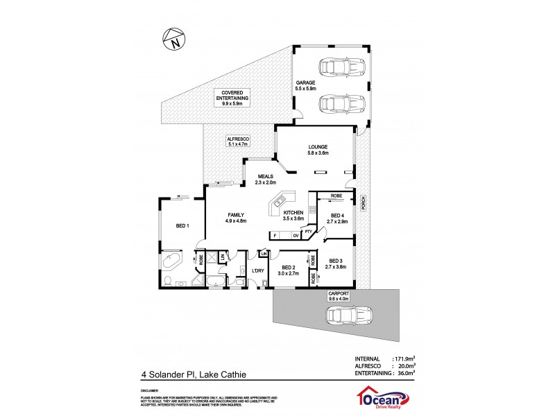 4 Solander Place, Lake Cathie NSW 2445 Floorplan
