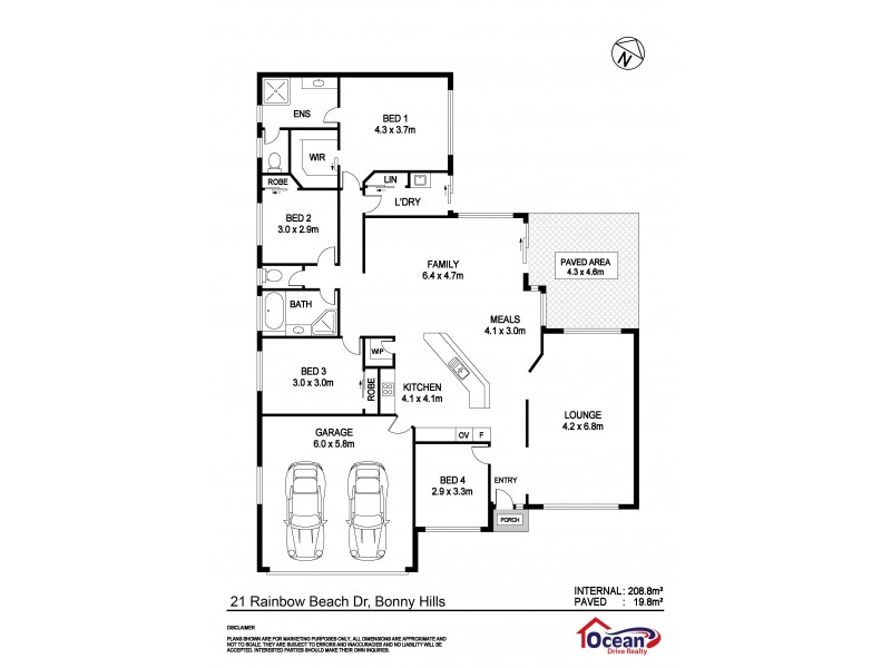 21 Rainbow Beach Drive, Bonny Hills NSW 2445 Floorplan