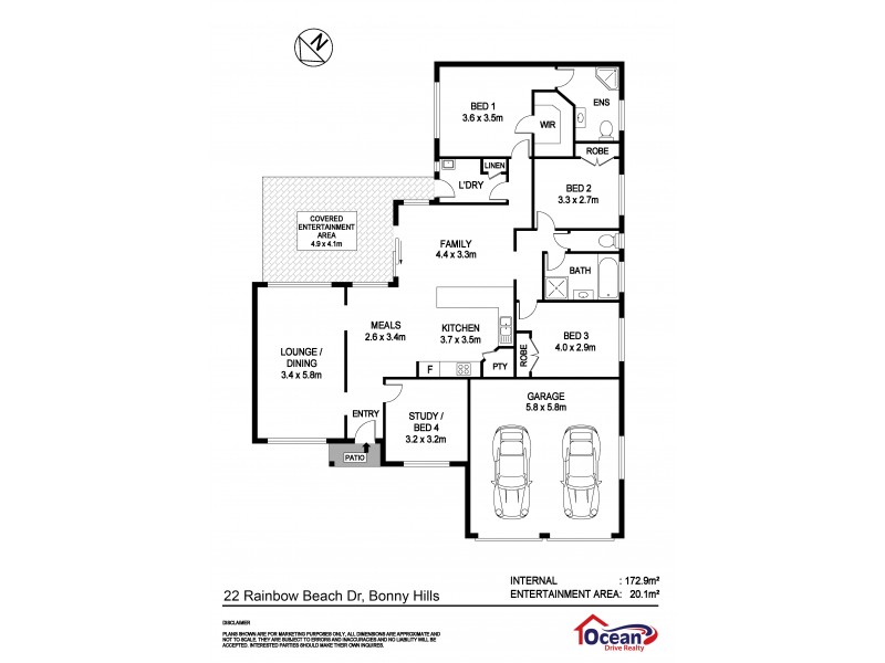 22 Rainbow Beach Drive, Bonny Hills NSW 2445 Floorplan