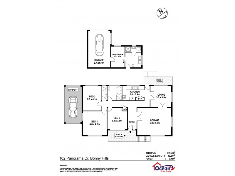 102 Panorama Drive, Bonny Hills NSW 2445 Floorplan