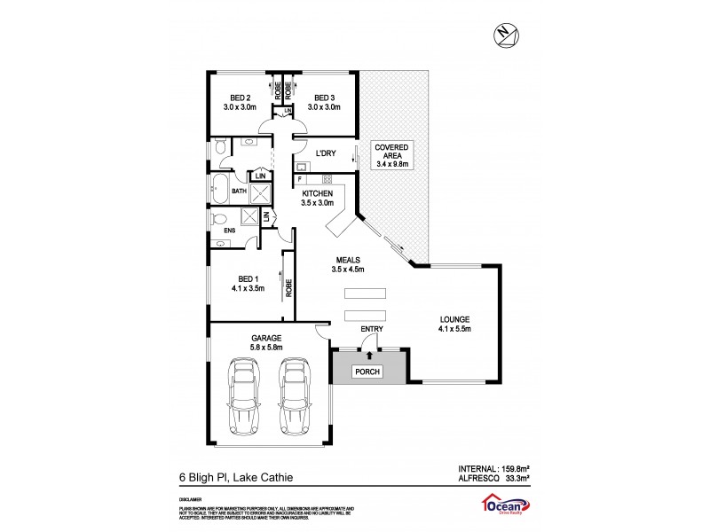 6 Bligh Place, Lake Cathie NSW 2445 Floorplan
