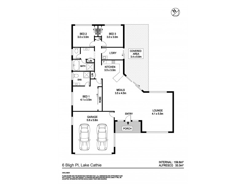 6 Bligh Place, Lake Cathie NSW 2445 Floorplan