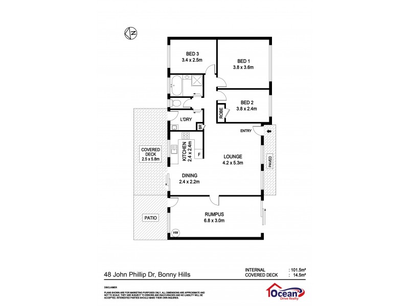 48 John Phillip Drive, Bonny Hills NSW 2445 Floorplan
