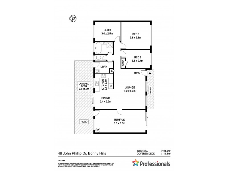 48 John Phillip Drive, Bonny Hills NSW 2445 Floorplan