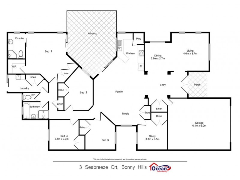 3 Seabreeze Court, Bonny Hills NSW 2445 Floorplan
