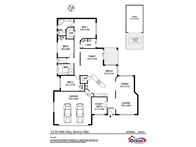 12 St Kitts Way, Bonny Hills NSW 2445 Floorplan