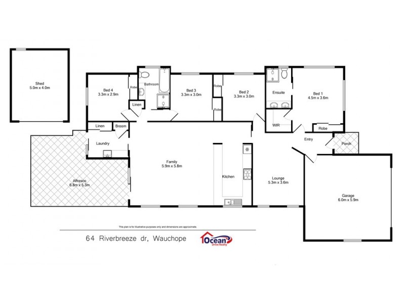 64 Riverbreeze Drive, Wauchope NSW 2446 Floorplan