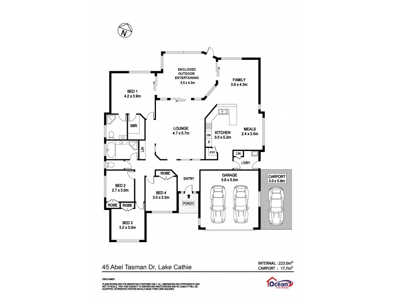 45 Abel Tasman Drive, Lake Cathie NSW 2445 Floorplan
