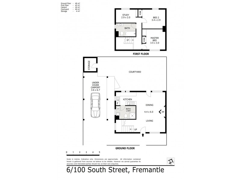 6/100 South Street, Fremantle WA 6160 Floorplan