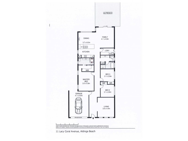 11 Lacy Coral Avenue, Aldinga Beach SA 5173 Floorplan