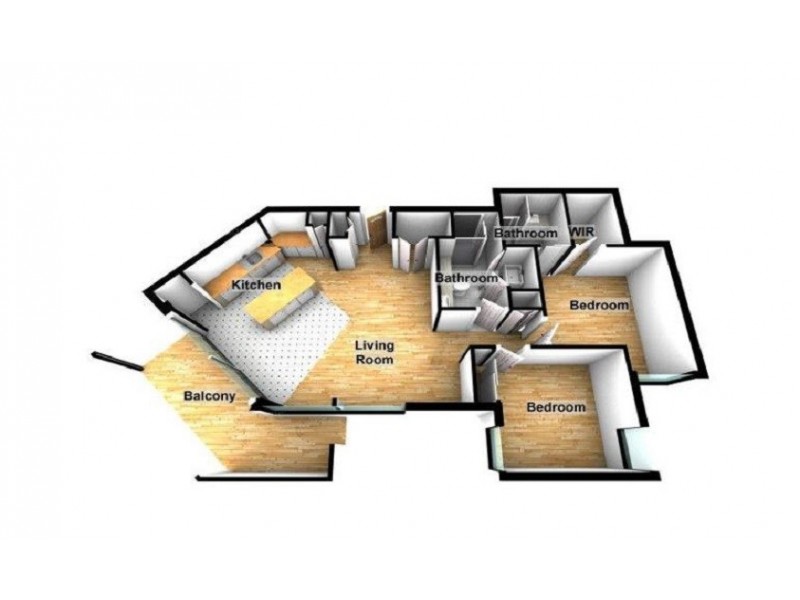 1403/120 Mary Street, Brisbane City QLD 4000 Floorplan