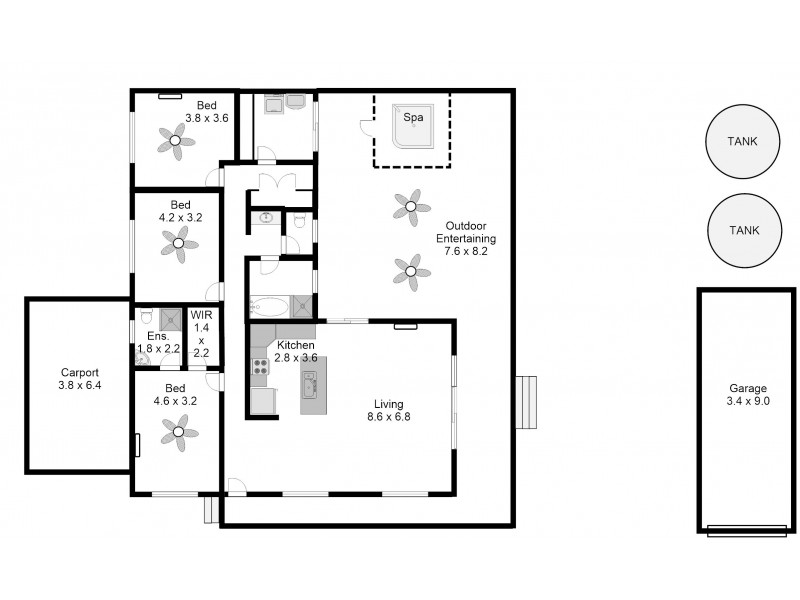 9A Philip Street, Streaky Bay SA 5680 Floorplan