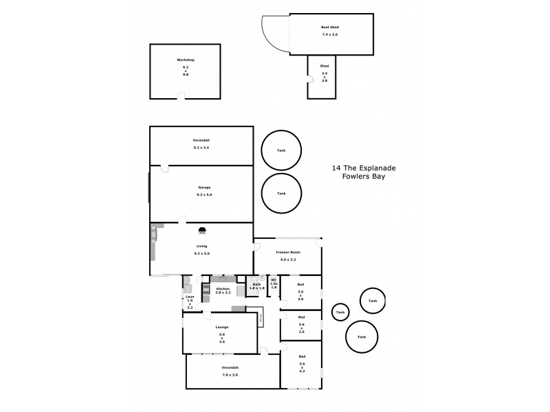 14 The Esplanade, Fowlers Bay SA 5690 Floorplan