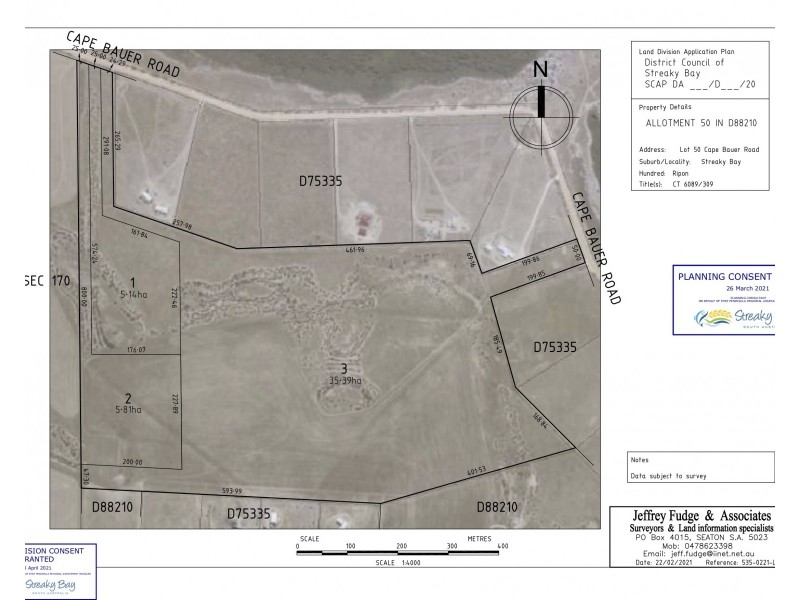 Lots 1 and 2 Cape Bauer Road, Streaky Bay SA 5680