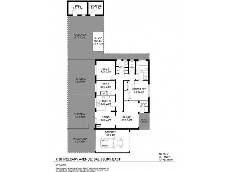 Unit 7, 38 Iveleary Avenue, Salisbury East SA 5109 Floorplan