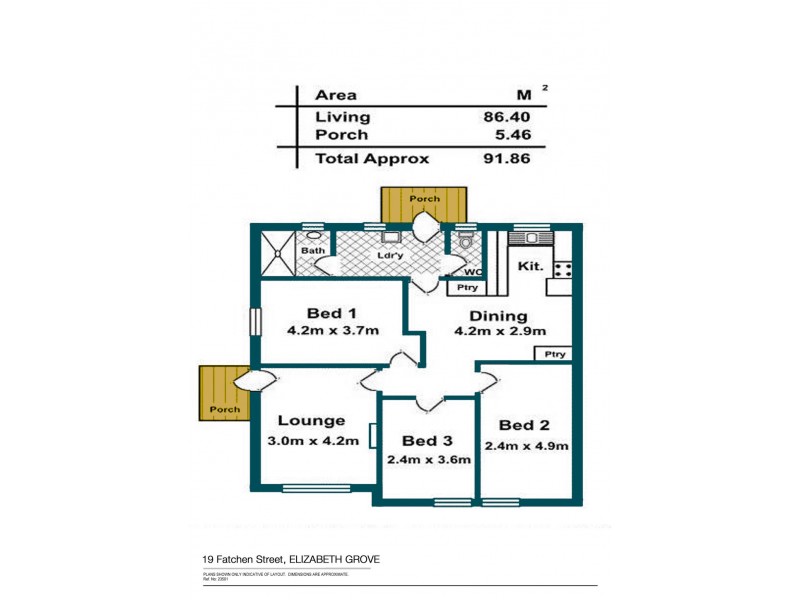 19 Fatchen Street, Elizabeth Grove SA 5112 Floorplan