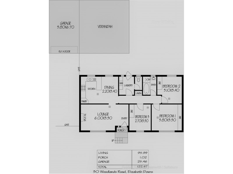 30 Woodlands Road, Elizabeth Downs SA 5113 Floorplan