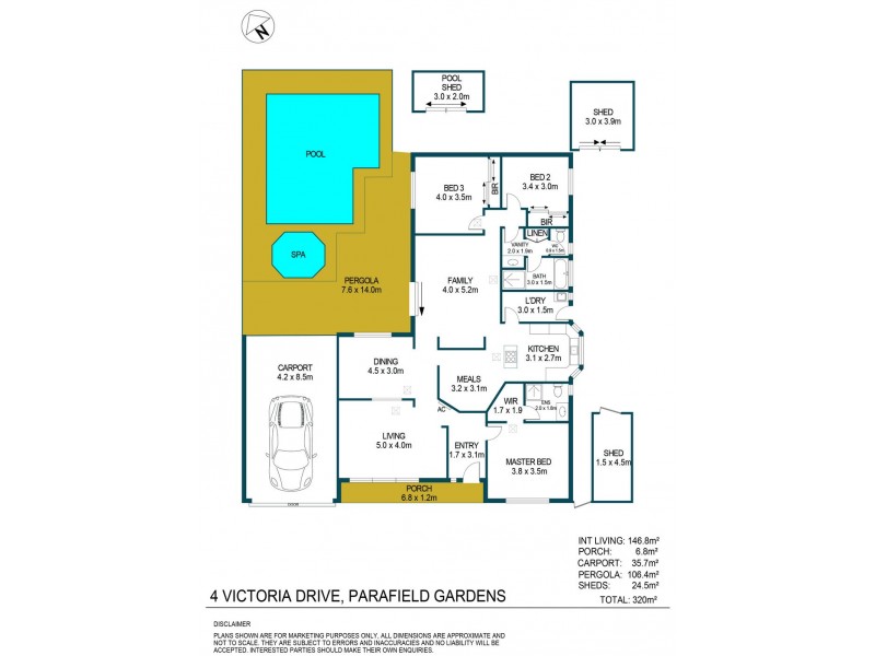 4 Victoria Drive, Parafield Gardens SA 5107 Floorplan