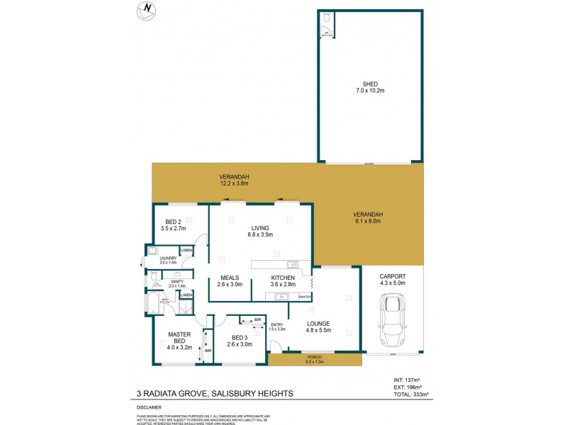 3 Radiata Grove, Salisbury Heights SA 5109 Floorplan