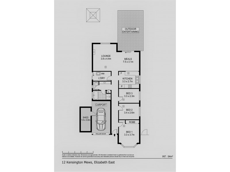 12 Kensington Mews, Hillbank SA 5112 Floorplan