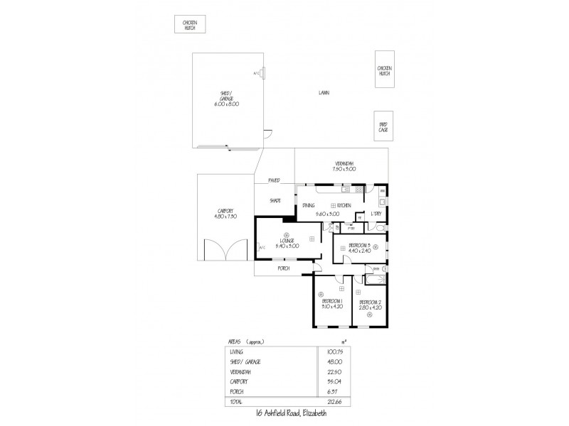 16 Ashfield Road, Elizabeth SA 5112 Floorplan