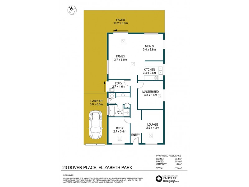 23 Dover Place, Elizabeth Park SA 5113 Floorplan