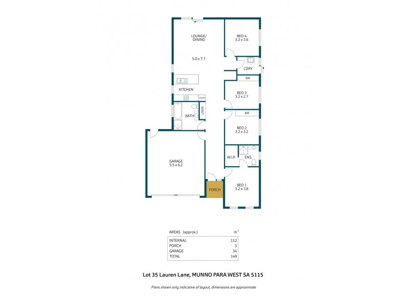 8 Lauren Lane, Munno Para West SA 5115 Floorplan