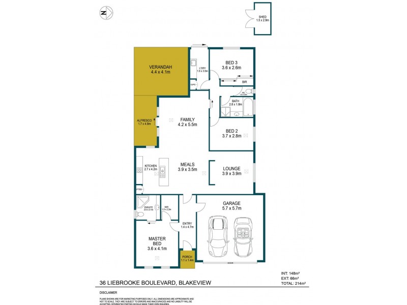 36 Liebrooke Boulevard, Blakeview SA 5114 Floorplan