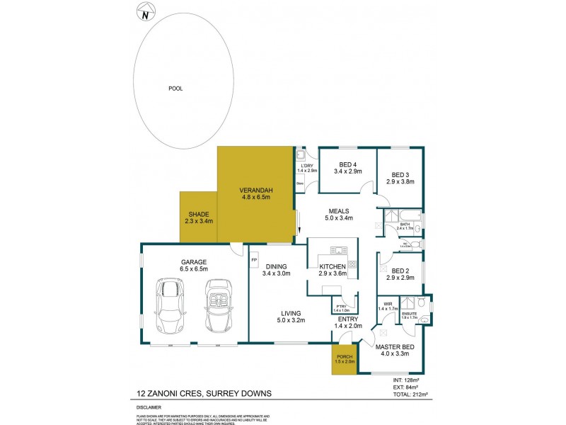 12 Zanoni Crescent, Surrey Downs SA 5126 Floorplan