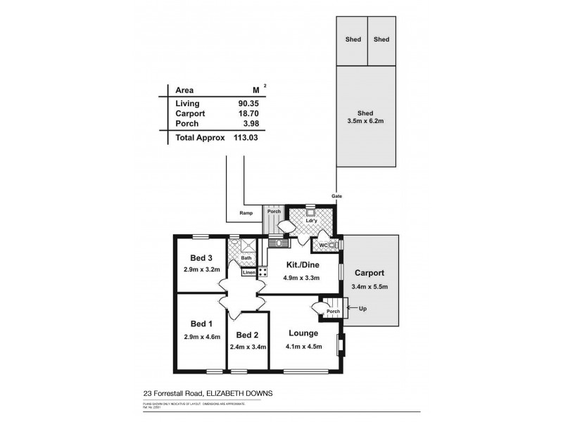 23 Forrestall Road, Elizabeth Downs SA 5113 Floorplan