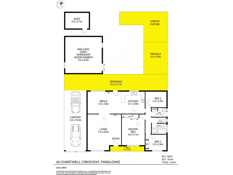 45 Chartwell Crescent, Paralowie SA 5108 Floorplan