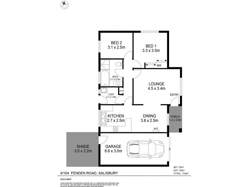 Unit 4, 104 Fenden Road, Salisbury SA 5108 Floorplan