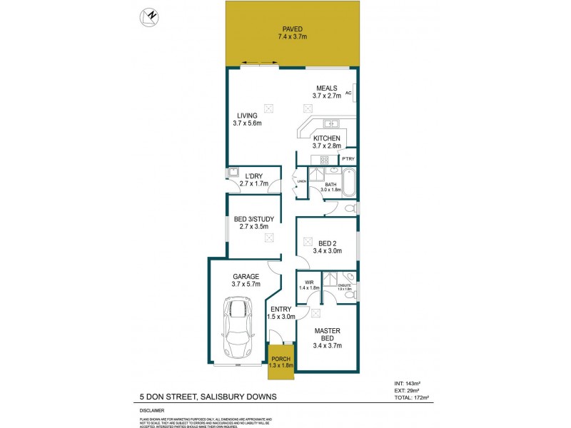 5 Don Street, Salisbury Downs SA 5108 Floorplan