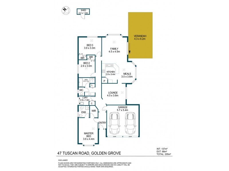 47 Tuscan Road, Golden Grove SA 5125 Floorplan