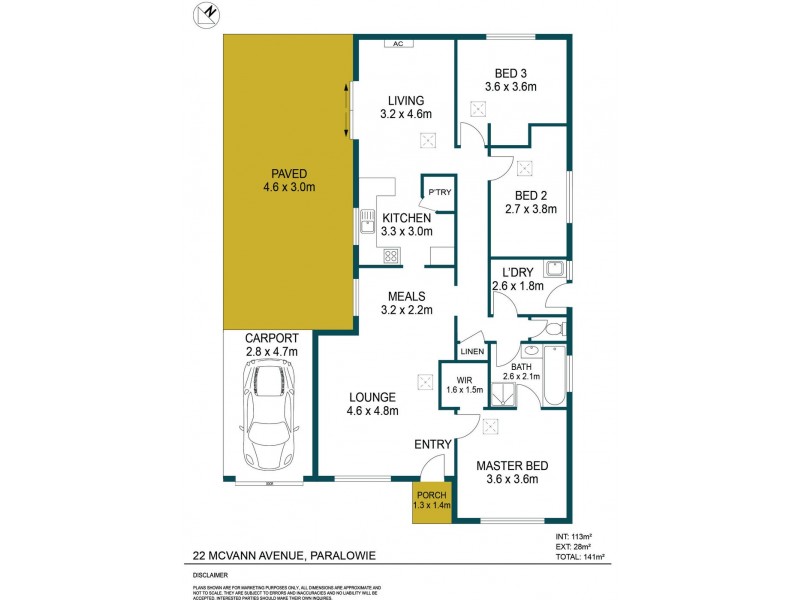 22 McVann Avenue, Paralowie SA 5108 Floorplan
