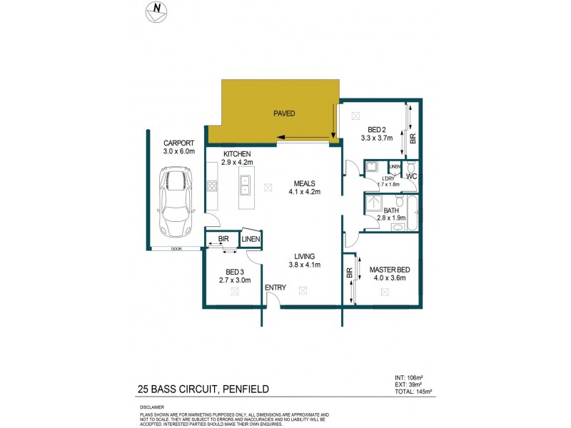 25 Bass Circuit, Penfield SA 5121 Floorplan