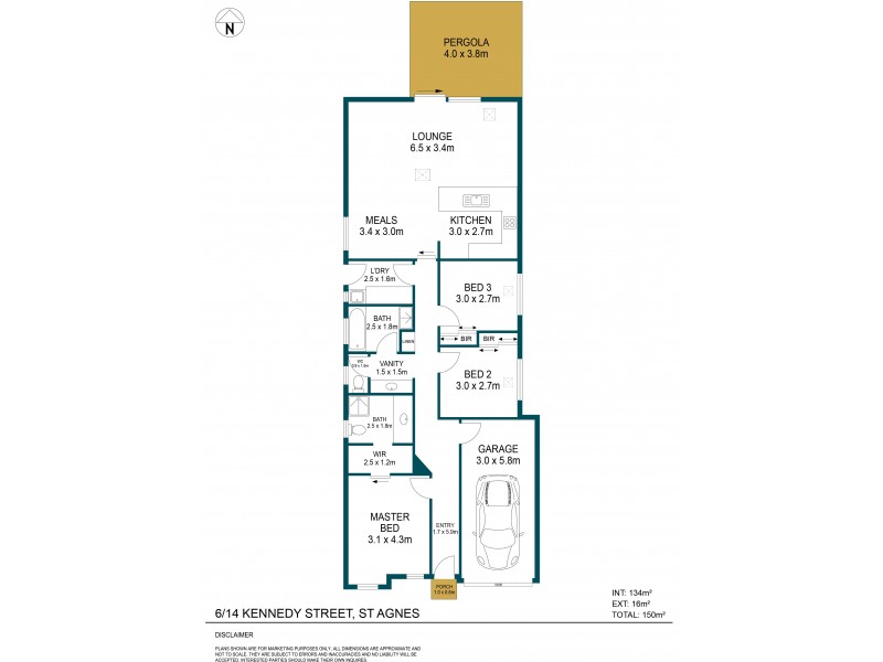 Unit 6, 14 Kennedy Street, St Agnes SA 5097 Floorplan