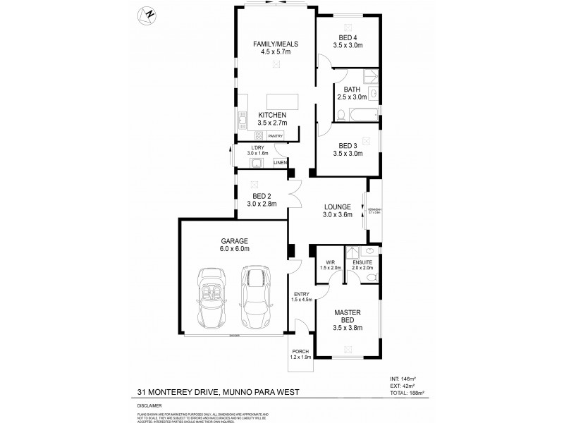 31 Monterey Drive, Munno Para West SA 5115 Floorplan