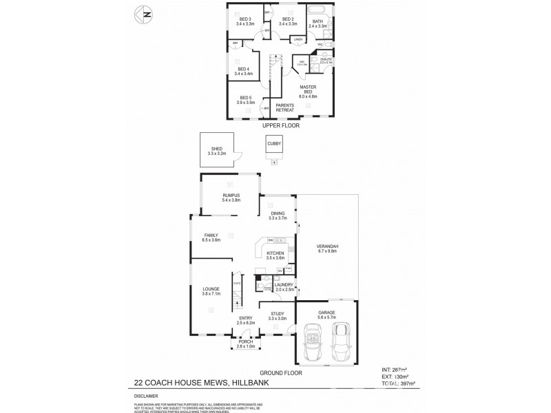 22 Coach House Mews, Hillbank SA 5112 Floorplan