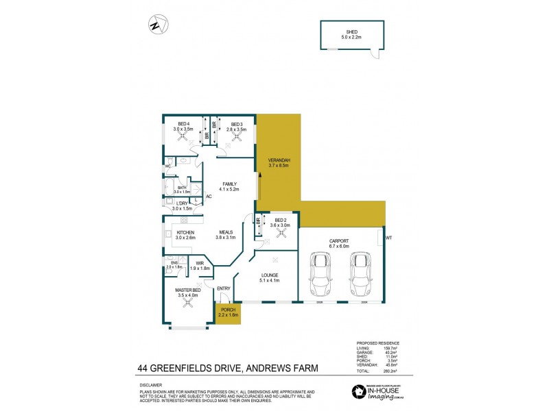 44 Greenfields Drive, Andrews Farm SA 5114 Floorplan