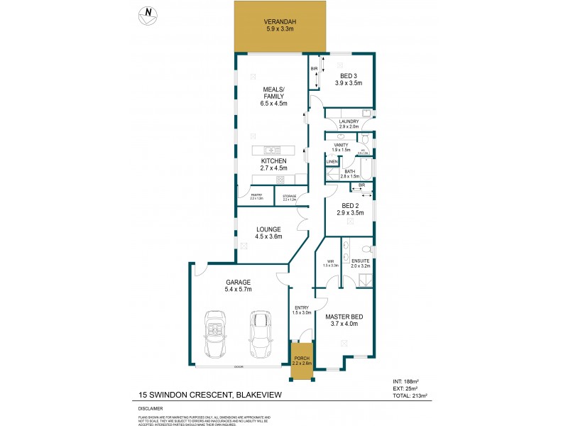 15 Swinden Crescent, Blakeview SA 5114 Floorplan