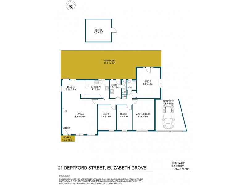 21 Deptford Street, Elizabeth Grove SA 5112 Floorplan